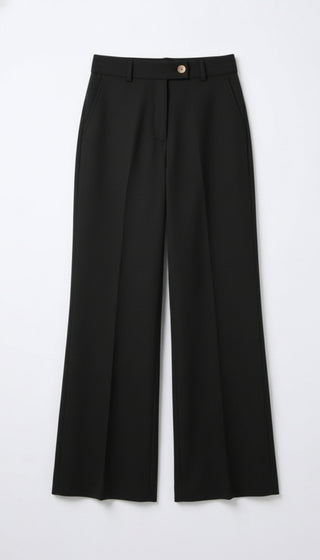 Pantalón de Vestir Para Mujer Corte Recto- Negro (Regular)