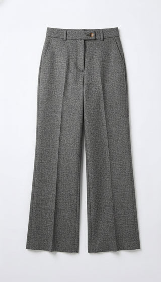 Pantalón de Vestir Para Mujer Corte Recto- Gris Oxford (Regular)