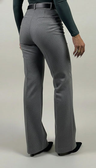 Pantalón de Vestir Para Mujer Corte Recto- Gris Perla (Regular)