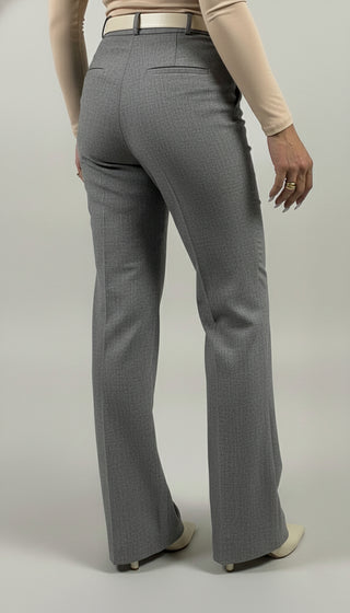 Pantalón de Vestir Para Mujer Corte Recto- Gris Oxford (Regular)