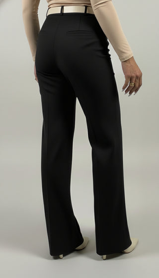 Pantalón de Vestir Para Mujer Corte Recto- Negro (Regular)