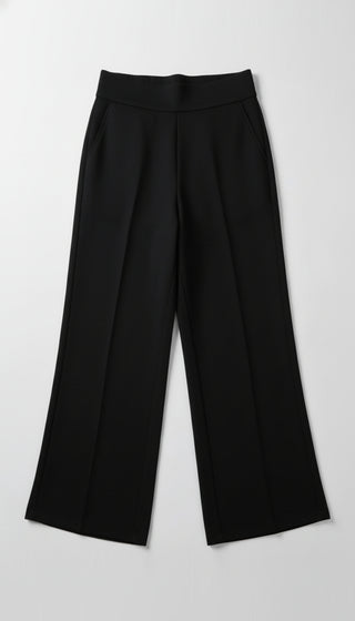 Pantalón de Vestir Para Mujer Corte Wide Leg- Negro (Regular/Curvy)