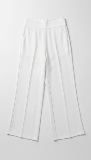 Pantalón de Vestir Para Mujer Corte Wide Leg- Hueso (Regular/Curvy)