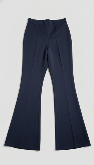 Pantalón de Vestir Para Mujer Media Campana Con Pretina- Azul Marino (Curvy)