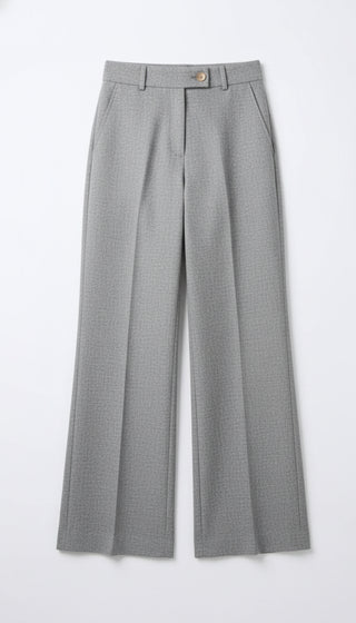 Pantalón de Vestir Para Mujer Corte Recto- Gris Perla (Regular)