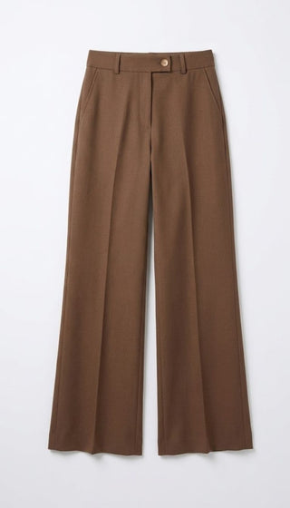 Pantalón de Vestir Para Mujer Corte Recto- Café Mocha (Regular)