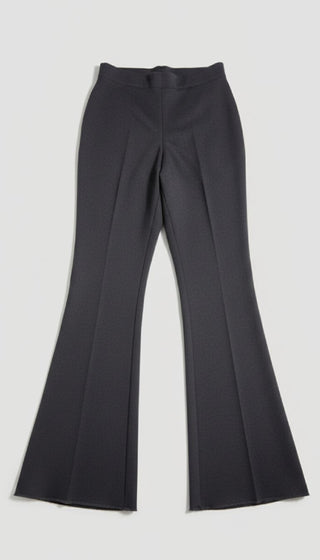 Pantalón de Vestir Para Mujer Media Campana Con Pretina- Negro (Curvy)